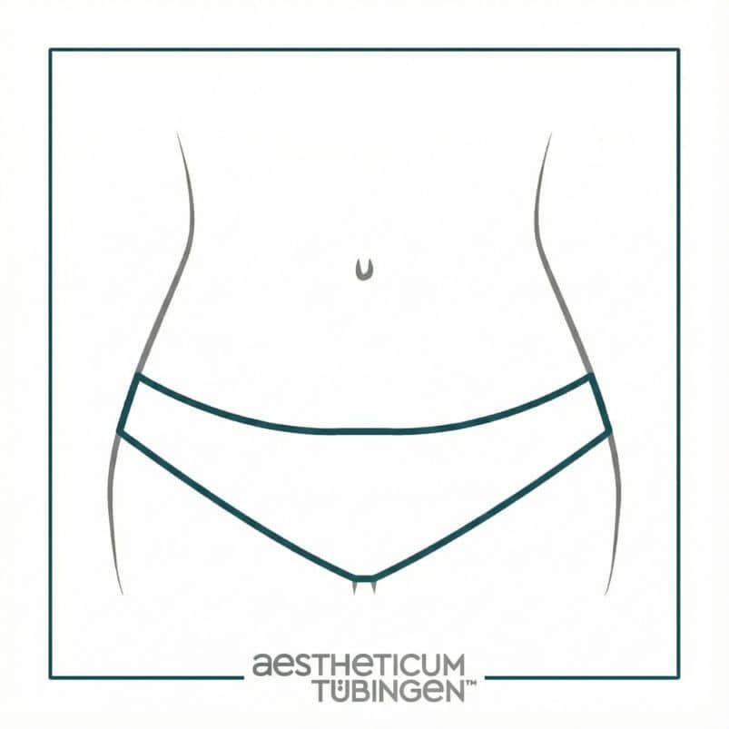 Bauchdeckenstraffung bei Stuttgart: Darstellung zeigt straffen Bauch nachher