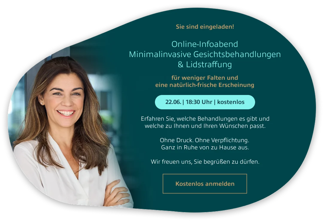 Online-Infoabend: Minimalinvasive Gesichtsbehandlungen und Lidstraffung – 12.06.2026, 18:30 Uhr, kostenlos